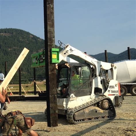 skid steer post grabbing attachment|post grabber skid steer.